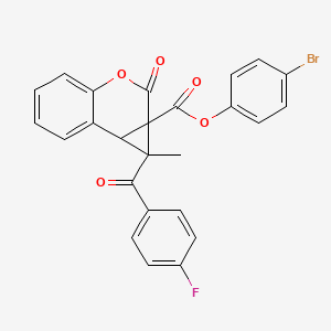 molecular formula C25H16BrFO5 B14946245 4-bromophenyl 1-[(4-fluorophenyl)carbonyl]-1-methyl-2-oxo-1,7b-dihydrocyclopropa[c]chromene-1a(2H)-carboxylate 