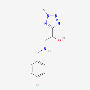 molecular formula C11H14ClN5O B14946250 2-[(4-chlorobenzyl)amino]-1-(2-methyl-2H-tetrazol-5-yl)ethanol 