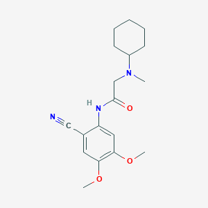 Acetamide, N-(2-cyano-4,5-dimethoxyphenyl)-2-[(cyclohexyl)(methyl)amino]-