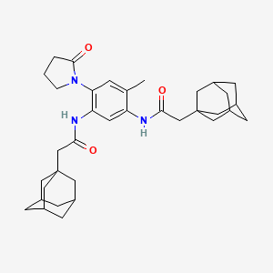 N,N'-[4-methyl-6-(2-oxopyrrolidin-1-yl)-1,3-phenylene]bis[2-(1-adamantyl)acetamide]