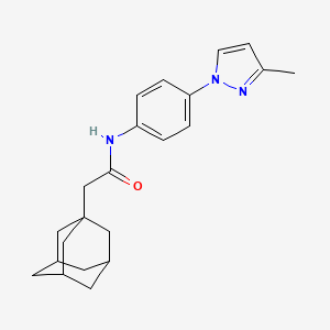 Acetamide, 2-(adamantan-1-yl)-N-[4-(3-methylpyrazol-1-yl)phenyl]-