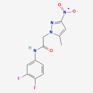 N-(3,4-difluorophenyl)-2-(5-methyl-3-nitro-1H-pyrazol-1-yl)acetamide