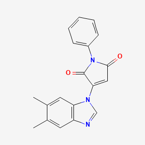 molecular formula C19H15N3O2 B14946332 3-(5,6-dimethyl-1H-benzimidazol-1-yl)-1-phenyl-1H-pyrrole-2,5-dione 