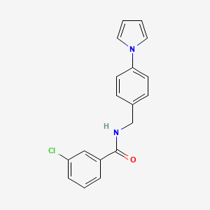 3-chloro-N-[4-(1H-pyrrol-1-yl)benzyl]benzamide