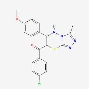 molecular formula C19H17ClN4O2S B14946389 (4-chlorophenyl)[6-(4-methoxyphenyl)-3-methyl-6,7-dihydro-5H-[1,2,4]triazolo[3,4-b][1,3,4]thiadiazin-7-yl]methanone 