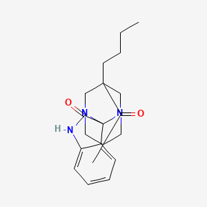 molecular formula C20H25N3O2 B14946410 5-butyl-7-methyl-6H-spiro[1,3-diazatricyclo[3.3.1.1~3,7~]decane-2,3'-indole]-2',6(1'H)-dione 