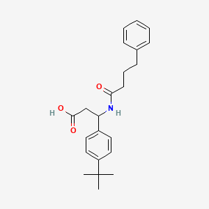 3-(4-Tert-butylphenyl)-3-[(4-phenylbutanoyl)amino]propanoic acid