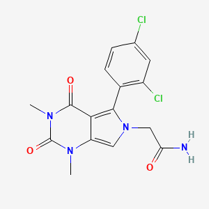 2-[5-(2,4-dichlorophenyl)-1,3-dimethyl-2,4-dioxo-1,2,3,4-tetrahydro-6H-pyrrolo[3,4-d]pyrimidin-6-yl]acetamide