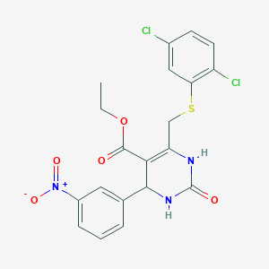 Ethyl 6-{[(2,5-dichlorophenyl)sulfanyl]methyl}-4-(3-nitrophenyl)-2-oxo-1,2,3,4-tetrahydropyrimidine-5-carboxylate