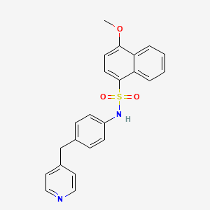 molecular formula C23H20N2O3S B14946455 4-methoxy-N-[4-(pyridin-4-ylmethyl)phenyl]naphthalene-1-sulfonamide CAS No. 727674-63-7