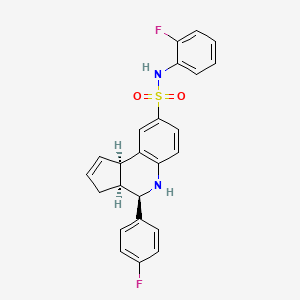 (3aS,4R,9bR)-N-(2-fluorophenyl)-4-(4-fluorophenyl)-3a,4,5,9b-tetrahydro-3H-cyclopenta[c]quinoline-8-sulfonamide