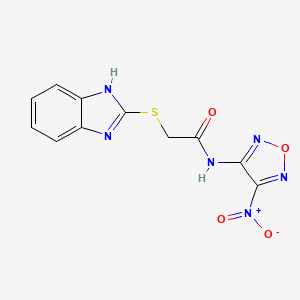 molecular formula C11H8N6O4S B14946476 2-(1H-benzimidazol-2-ylsulfanyl)-N-(4-nitro-1,2,5-oxadiazol-3-yl)acetamide 