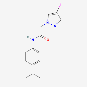 molecular formula C14H16IN3O B14946477 2-(4-iodo-1H-pyrazol-1-yl)-N-[4-(propan-2-yl)phenyl]acetamide 