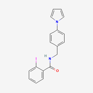 molecular formula C18H15IN2O B14946482 2-iodo-N-[4-(1H-pyrrol-1-yl)benzyl]benzamide 