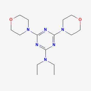 molecular formula C15H26N6O2 B14946490 N,N-diethyl-4,6-di(morpholin-4-yl)-1,3,5-triazin-2-amine 