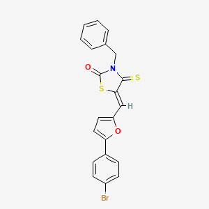 (5Z)-3-benzyl-5-{[5-(4-bromophenyl)furan-2-yl]methylidene}-4-thioxo-1,3-thiazolidin-2-one