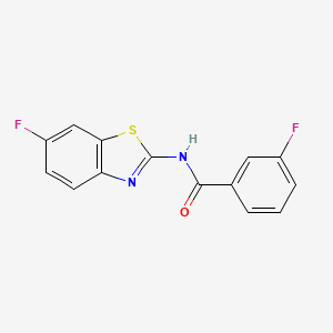 molecular formula C14H8F2N2OS B14946515 3-fluoro-N-(6-fluoro-1,3-benzothiazol-2-yl)benzamide 