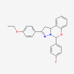 2-(4-Ethoxyphenyl)-5-(4-fluorophenyl)-1,10b-dihydropyrazolo[1,5-c][1,3]benzoxazine