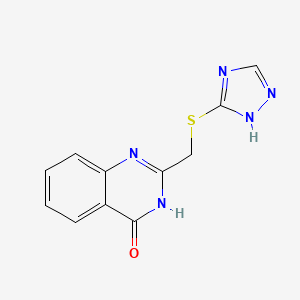 2-(1H-1,2,4-triazol-5-ylsulfanylmethyl)-1H-quinazolin-4-one