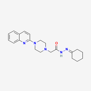 N'-cyclohexylidene-2-[4-(quinolin-2-yl)piperazin-1-yl]acetohydrazide