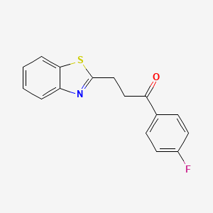 molecular formula C16H12FNOS B14946586 3-(1,3-Benzothiazol-2-yl)-1-(4-fluorophenyl)propan-1-one 