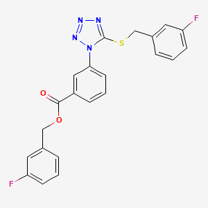 3-fluorobenzyl 3-{5-[(3-fluorobenzyl)sulfanyl]-1H-tetrazol-1-yl}benzoate