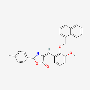 (4E)-4-[3-methoxy-2-(naphthalen-1-ylmethoxy)benzylidene]-2-(4-methylphenyl)-1,3-oxazol-5(4H)-one