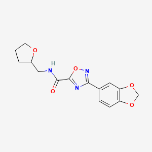 3-(1,3-benzodioxol-5-yl)-N-(tetrahydrofuran-2-ylmethyl)-1,2,4-oxadiazole-5-carboxamide