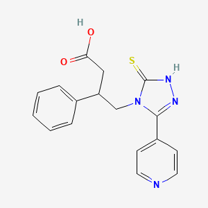 3-phenyl-4-[3-(pyridin-4-yl)-5-sulfanyl-4H-1,2,4-triazol-4-yl]butanoic acid