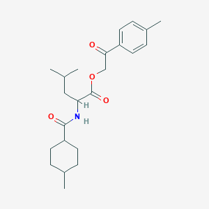 2-(4-methylphenyl)-2-oxoethyl N-[(4-methylcyclohexyl)carbonyl]leucinate