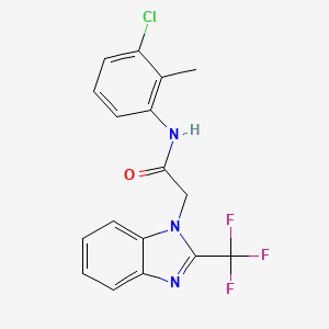 molecular formula C17H13ClF3N3O B14946771 N-(3-chloro-2-methylphenyl)-2-[2-(trifluoromethyl)-1H-benzimidazol-1-yl]acetamide 