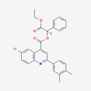 2-Ethoxy-2-oxo-1-phenylethyl 6-bromo-2-(3,4-dimethylphenyl)quinoline-4-carboxylate