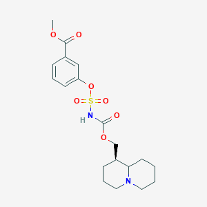 molecular formula C19H26N2O7S B14946803 methyl 3-[({[(1R)-octahydro-2H-quinolizin-1-ylmethoxy]carbonyl}sulfamoyl)oxy]benzoate 