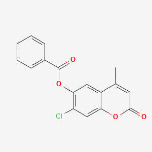 molecular formula C17H11ClO4 B14946824 7-chloro-4-methyl-2-oxo-2H-chromen-6-yl benzoate 