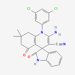 molecular formula C25H20Cl2N4O2 B14946825 2'-amino-1'-(3,5-dichlorophenyl)-7',7'-dimethyl-2,5'-dioxo-1,2,5',6',7',8'-hexahydro-1'H-spiro[indole-3,4'-quinoline]-3'-carbonitrile 