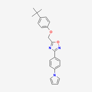 5-[(4-tert-butylphenoxy)methyl]-3-[4-(1H-pyrrol-1-yl)phenyl]-1,2,4-oxadiazole