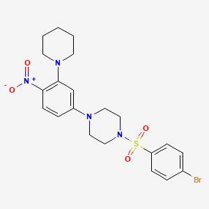 molecular formula C21H25BrN4O4S B14946856 1-[(4-Bromophenyl)sulfonyl]-4-[4-nitro-3-(piperidin-1-yl)phenyl]piperazine 