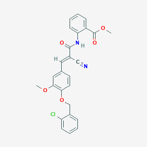 methyl 2-{[(2E)-3-{4-[(2-chlorobenzyl)oxy]-3-methoxyphenyl}-2-cyanoprop-2-enoyl]amino}benzoate