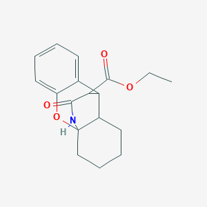 2-Oxa-15-azatetracyclo[7.5.3.0(1,10).0(3,8)]heptadeca-3(8),4,6-triene-17-carboxylic acid, 16-oxo-, ethyl ester