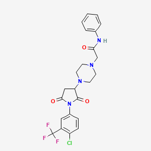 2-(4-{1-[4-chloro-3-(trifluoromethyl)phenyl]-2,5-dioxopyrrolidin-3-yl}piperazin-1-yl)-N-phenylacetamide