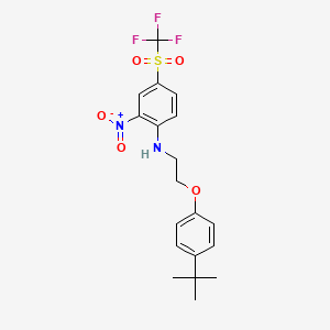 N-[2-(4-tert-butylphenoxy)ethyl]-2-nitro-4-[(trifluoromethyl)sulfonyl]aniline