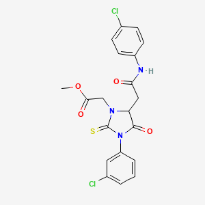 Methyl [3-(3-chlorophenyl)-5-{2-[(4-chlorophenyl)amino]-2-oxoethyl}-4-oxo-2-thioxoimidazolidin-1-yl]acetate