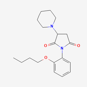 molecular formula C19H26N2O3 B14946914 1-(2-Butoxyphenyl)-3-(piperidin-1-yl)pyrrolidine-2,5-dione 