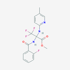 Methyl 3,3,3-trifluoro-2-[(2-fluorobenzoyl)amino]-2-[(5-methyl-2-pyridyl)amino]propanoate