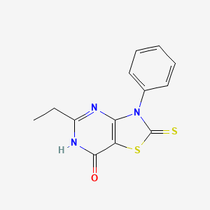 molecular formula C13H11N3OS2 B14946931 5-ethyl-7-hydroxy-3-phenyl[1,3]thiazolo[4,5-d]pyrimidine-2(3H)-thione 