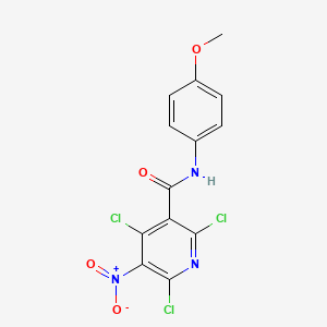 2,4,6-trichloro-N-(4-methoxyphenyl)-5-nitropyridine-3-carboxamide