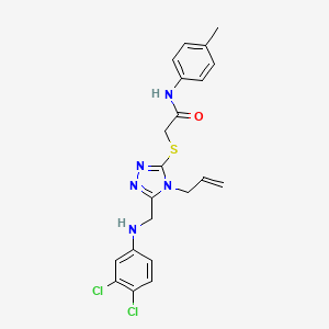 molecular formula C21H21Cl2N5OS B14946944 2-({4-allyl-5-[(3,4-dichloroanilino)methyl]-4H-1,2,4-triazol-3-yl}sulfanyl)-N-(4-methylphenyl)acetamide CAS No. 540498-31-5