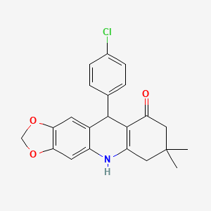 10-(4-chlorophenyl)-7,7-dimethyl-6,7,8,10-tetrahydro[1,3]dioxolo[4,5-b]acridin-9(5H)-one