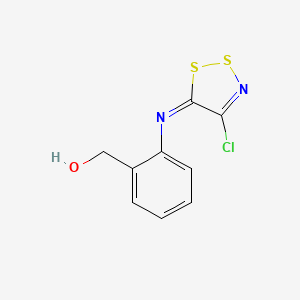 molecular formula C9H7ClN2OS2 B14946952 5H-1,2,3-Dithiazole, 4-chloro-5-[2-(hydroxymethyl)phenylimino]- 