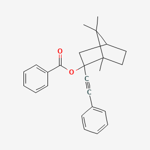 molecular formula C25H26O2 B14946980 1,7,7-Trimethyl-2-(phenylethynyl)bicyclo[2.2.1]hept-2-yl benzoate 